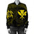 Hawaiian Kanaka Turtle Polynesian Bomber Jacket Yellow AH - Polynesian Pride