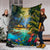 Hawaiian Living In Aboriginal Village Premium Blankets - AH - Polynesian Pride