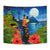 Hawaiian Lover - Couple Dancing Tapestry - AH Wall Tapestry Blue - Polynesian Pride