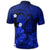 Hawaiian Map Big Turtle Hibiscus Plumeria Tribal Polynesian Polo Shirt Blue - Polynesian Pride