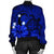 Hawaiian Map Big Turtle Hibiscus Plumeria Tribal Polynesian Bomber Jacket - Blue - AH - Polynesian Pride