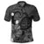 Hawaiian Map Big Turtle Hibiscus Plumeria Tribal Polynesian Polo Shirt Gray - Polynesian Pride