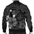 Hawaiian Map Big Turtle Hibiscus Plumeria Tribal Polynesian Bomber Jacket - Gray - AH - Polynesian Pride