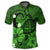 Hawaiian Map Big Turtle Hibiscus Plumeria Tribal Polynesian Polo Shirt Green - Polynesian Pride