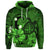 Custom Hawaiian Map Big Turtle Hibiscus Plumeria Tribal Polynesian Hoodie Green - Polynesian Pride