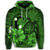 Hawaiian Map Big Turtle Hibiscus Plumeria Tribal Polynesian Hoodie Green - Polynesian Pride