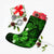 Hawaiian Map Big Turtle Hibiscus Plumeria Tribal Polynesian Christmas Stocking - Green - AH - Polynesian Pride