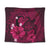 Hawaiian Map Big Turtle Hibiscus Plumeria Tribal Polynesian Tapestry - Pink - AH Wall Tapestry Black - Polynesian Pride