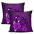 Hawaiian Map Big Turtle Hibiscus Plumeria Tribal Polynesian Pillow Covers - Purple - AH - Polynesian Pride