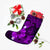 Hawaiian Map Big Turtle Hibiscus Plumeria Tribal Polynesian Christmas Stocking - Purple - AH - Polynesian Pride