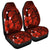 Hawaiian Map Big Turtle Hibiscus Plumeria Tribal Polynesian Car Seat Covers - Red - AH Universal Fit Black - Polynesian Pride