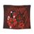 Hawaiian Map Big Turtle Hibiscus Plumeria Tribal Polynesian Tapestry - Red - AH Wall Tapestry Black - Polynesian Pride