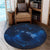 Hawaiian Map Galaxy Zodiac Dolphin Polynesian Round Carpet - AH - Polynesian Pride