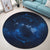 Hawaiian Map Galaxy Zodiac Dolphin Polynesian Round Carpet - AH - Polynesian Pride