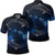 Hawaiian Map Galaxy Zodiac Dolphin White Polynesian Polo Shirt Unisex Black - Polynesian Pride