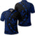 Hawaiian Map Gecko Tattoo Kakau Polynesian Polo Shirt Blue Unisex Black - Polynesian Pride