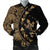 Hawaiian Map Gecko Tattoo Kakau Polynesian Bomber Jacket Gold AH Black Unisex - Polynesian Pride