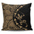 Hawaiian Map Gecko Tattoo Kakau Polynesian Pillow Covers Gold AH Pillow Covers Black - Polynesian Pride