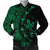 Hawaiian Map Gecko Tattoo Kakau Polynesian Bomber Jacket Green AH Black Unisex - Polynesian Pride