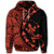 Hawaiian Map Gecko Tattoo Kakau Polynesian Hoodie Orange - Polynesian Pride