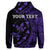 Custom Hawaiian Map Gecko Tattoo Kakau Polynesian Hoodie Purple - Polynesian Pride