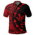 Hawaiian Map Gecko Tattoo Kakau Polynesian Polo Shirt Red - Polynesian Pride