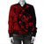 Hawaiian Map Gecko Tattoo Kakau Polynesian Bomber Jacket Red AH - Polynesian Pride