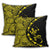 Hawaiian Map Gecko Tattoo Kakau Polynesian Pillow Covers Yellow AH - Polynesian Pride