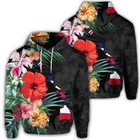 Hawaiian Map Hawaiian Flag Hibiscus Polynesian Hoodie Art - Polynesian Pride