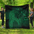 Hawaiian Map Heart Hula Girl Hibiscus Green Polynesian Premium Quilts - AH Black - Polynesian Pride