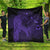 Hawaiian Map Heart Hula Girl Hibiscus Purple Polynesian Premium Quilts - AH Black - Polynesian Pride