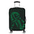 Hawaiian Map Heart Ribbon Cancer Hibiscus Green Polynesian Luggage Covers - AH Black - Polynesian Pride