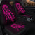 Hawaiian Map Heart Ribbon Cancer Hibiscus Pink Polynesian Car Seat Covers - AH - Polynesian Pride