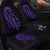 Hawaiian Map Heart Ribbon Cancer Hibiscus Purple Polynesian Car Seat Covers - AH - Polynesian Pride