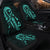 Hawaiian Map Heart Ribbon Cancer Hibiscus Turquoise Polynesian Car Seat Covers - AH - Polynesian Pride