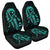 Hawaiian Map Heart Ribbon Cancer Hibiscus Turquoise Polynesian Car Seat Covers - AH Universal Fit Black - Polynesian Pride