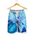 Hawaiian Map Hibiscus Flower Turtle Polynesian Men's Shorts Blue - AH - Polynesian Pride