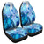 Hawaiian Map Hibiscus Flower Turtle Polynesian Car Seat Covers Blue - AH Universal Fit Black - Polynesian Pride