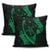 Hawaiian Map Hibiscus Turtle Fish Hook Polynesian Pillow Covers Green - AH - Polynesian Pride