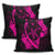 Hawaiian Map Hibiscus Turtle Fish Hook Polynesian Pillow Covers Pink - AH - Polynesian Pride