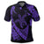 Hawaiian Map Hibiscus Turtle Fish Hook Polynesian Polo Shirt Purple - Polynesian Pride