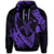 Hawaiian Map Hibiscus Turtle Fish Hook Polynesian Hoodie Purple - Polynesian Pride