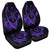 Hawaiian Map Hibiscus Turtle Fish Hook Polynesian Car Seat Covers Purple - AH Universal Fit Black - Polynesian Pride