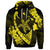 Custom Hawaiian Map Hibiscus Turtle Fish Hook Polynesian Hoodie Yellow - Polynesian Pride