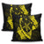 Hawaiian Map Hibiscus Turtle Fish Hook Polynesian Pillow Covers Yellow - AH - Polynesian Pride