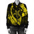 Hawaiian Map Hibiscus Turtle Fish Hook Polynesian Bomber Jacket Yellow - AH - Polynesian Pride