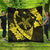 Hawaiian Map Hibiscus Turtle Fish Hook Polynesian Premium Quilts Yellow - AH Black - Polynesian Pride