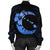 Hawaiian Map Hibiscus Turtle Polynesian Moon Bomber Jacket Blue - AH - Polynesian Pride