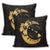 Hawaiian Map Hibiscus Turtle Polynesian Moon Pillow Covers Gold - AH - Polynesian Pride