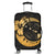 Hawaiian Map Hibiscus Turtle Polynesian Moon Luggage Covers Gold - AH Black - Polynesian Pride